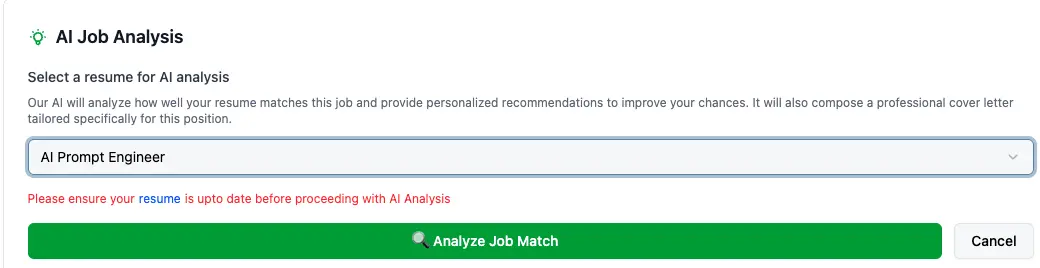 AI Job Analysis Upload