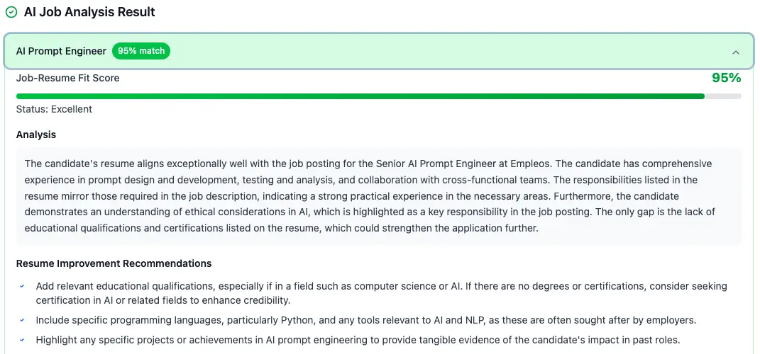 AI Job Analysis Example