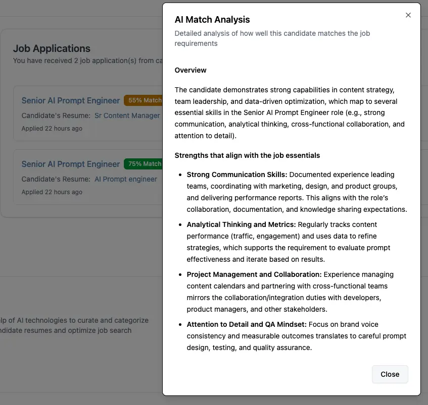 AI Job Analysis Example